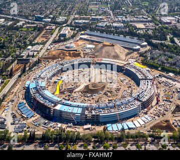 Großbaustelle, Bürogebäude Apple Campus II oder Apple Campus 2 oder AC2, Architekt Norman Foster, Cupertino Stockfoto