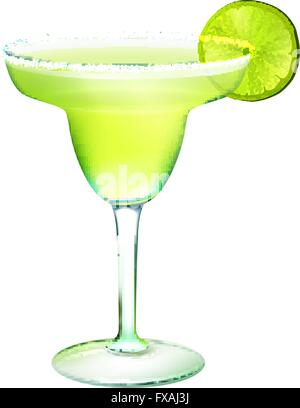 Margarita Cocktail realistisch Stock Vektor