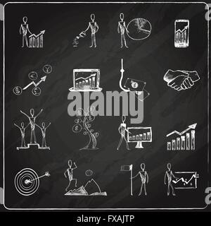 Business-Doodle-Tafel Stock Vektor