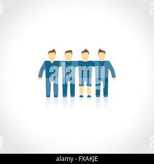 Freunde-Symbol flach Stock Vektor