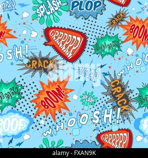 Comic Chat Seamless Pattern Stock Vektor