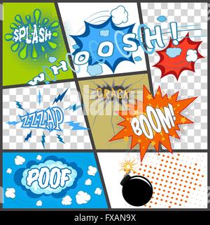 Comic-Buch-Seite Stock Vektor