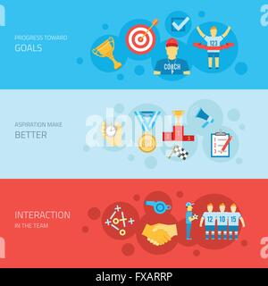 Coaching Sport-Banner Stock Vektor