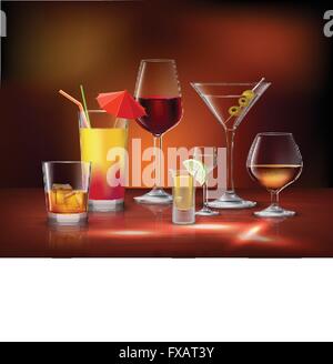 Getränke-Deko-Set Stock Vektor