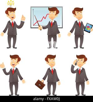 Unternehmer-Cartoon-Figur Stock Vektor