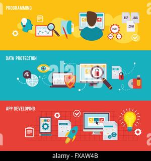 Programmierer-Symbol flach Stock Vektor