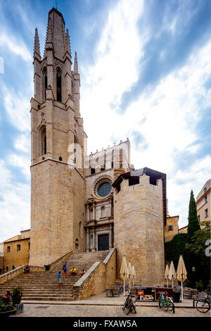 Sant Feliu, Kirche von Sant Felix Esglesia de Sant Felix, Girona, Katalonien, Girona, Katalonien, Spanien Stockfoto