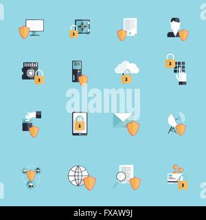 Information Security-Symbol flach Stock Vektor