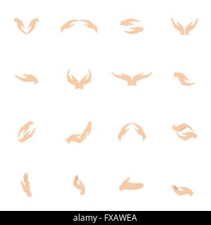 Hand halten und schützen Stock Vektor