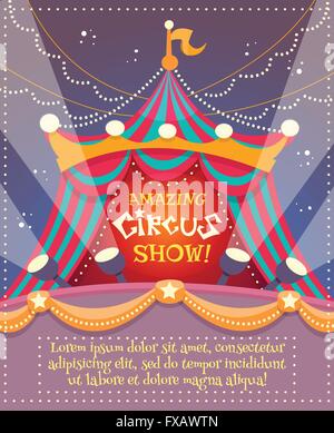 Zirkus Vintage Poster Stock Vektor