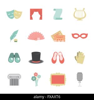 Theater-Symbol flach Stock Vektor