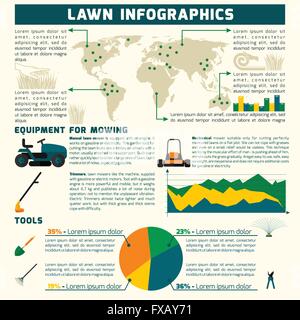 Rasen-Inforgaphic-Set Stock Vektor