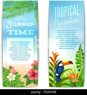 Tropischer Sommer-Banner Stock Vektor