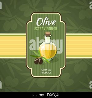 Olivenöl-Abzeichen Stock Vektor