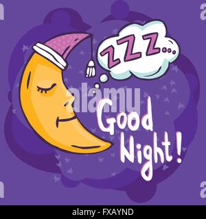 Schlaf Mal Illustration Stock Vektor