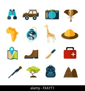 Safari-Icons Set Stock Vektor