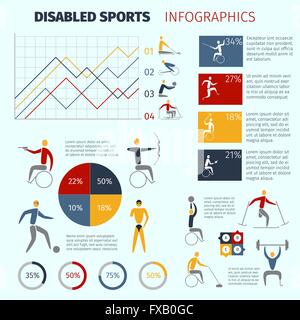 Behindertensport Infografiken Stock Vektor