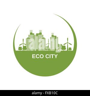 Eco-City-Design Stock Vektor