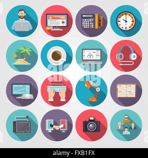 Freelance Symbol flach Stock Vektor