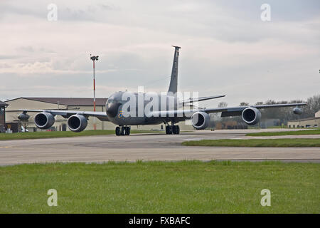Boeing KC-135R Stratotanker 351st ARS 100. ARW USAFE RAF Mildenhall Stockfoto