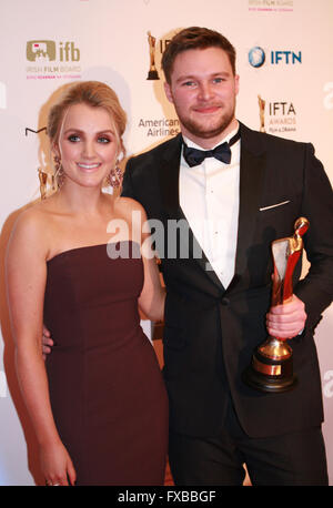 Evanna Lynch Schauspielerin und Schauspieler Jack Reynor bei IFTA & Drama Film Awards (The Irish Film & Television Academy) in der Villa Stockfoto