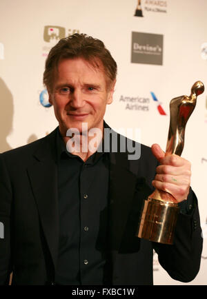 Schauspieler Liam Neeson bei IFTA Film & Drama Awards (dem irischen Film & Fernsehakademie) im Mansion House in Dublin, Irland, Stockfoto