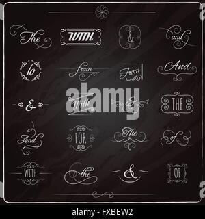 Schlagworte-Tafel-Set Stock Vektor