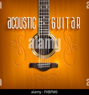 Akustikgitarre-Hintergrund Stock Vektor