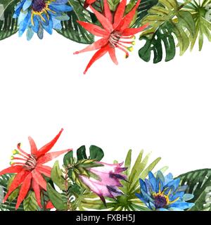 Tropische Blätter Illustration Stock Vektor