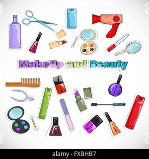 Beauty-Salon Doodles Stock Vektor