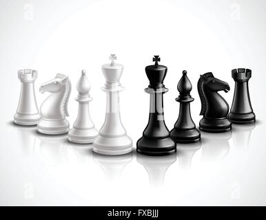 Schach-Stücke-Illustration Stock Vektor