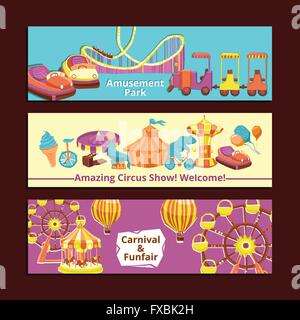 Vergnügungspark-Banner Stock Vektor