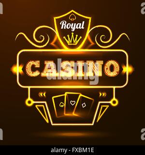 Casino-Leuchtreklame Stock Vektor