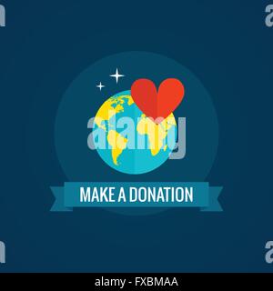 Nächstenliebe und Spenden-Symbol Stock Vektor