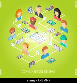 Internet-Chat-Konzept Stock Vektor