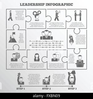Führung-Infografik-set Stock Vektor