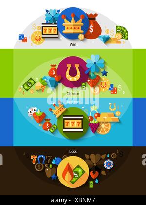 Slot Machine Banner set Stock Vektor