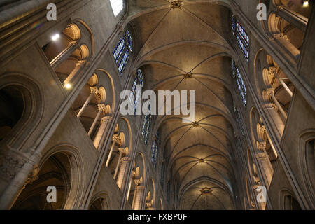 Frankreich. Paris. Kathedrale Notre-Dame. Im Inneren. Stockfoto