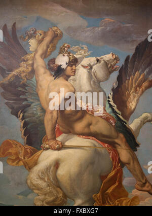 Perseus Reiten Pegasus, 1869 von dem französischen Maler Paul Joseph Blanc (1846-1904). Musée d ' Orsay. Paris. Frankreich. Stockfoto