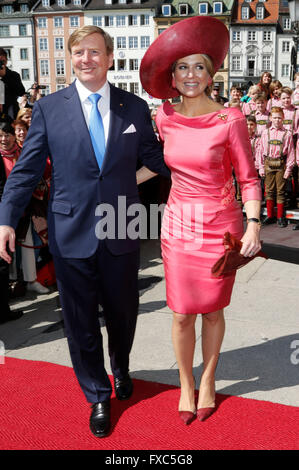 König Willem-Alexander Und Maxima der Niederlande Königin Beim Besuch der Residenz. München, 13.04.2016/picture Allianz Stockfoto