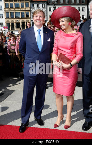 König Willem-Alexander Und Maxima der Niederlande Königin Beim Besuch der Residenz. München, 13.04.2016/picture Allianz Stockfoto