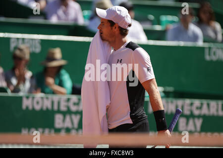 Monte Carlo, Monaco. 14. April 2016. Rolex-Monte Carlo Masters Tennis: Andy Murray in Aktion gegen Benoit Paire im Monte-Carlo Country Club. © Aktion Plus Sport/Alamy Live-Nachrichten Stockfoto