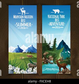 Landschaft-Banner-set Stock Vektor