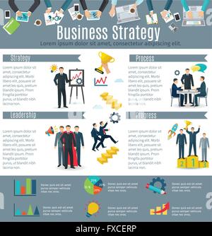 Business-Strategie-Infografik-Set Stock Vektor