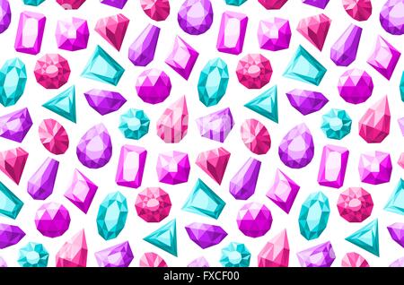 Nahtlose Muster Edelsteine Stock Vektor