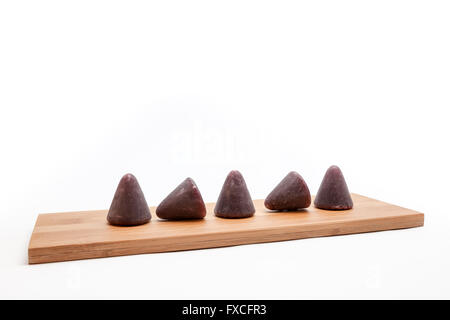 Diese Pyramidenform eine Cuberdons ist eine sehr leckere Süßigkeit aus Gent Stockfoto