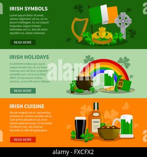 Irland horizontale Banner Stock Vektor