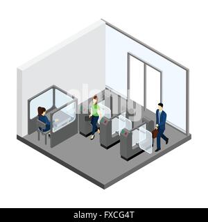 Unterirdischen Eingang Illustration Stock Vektor