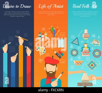 Künstler-Banner-Set Stock Vektor