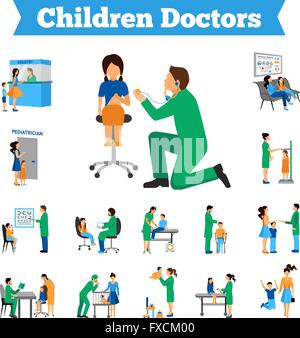 Kinder Arzt Set Stock Vektor